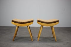 Pair of Vintage Jitona Footstools, Czechoslovakia, 1979