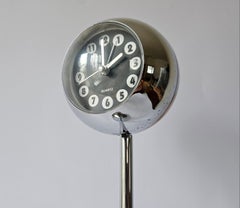 Rare Telescopic Table / Wall Eyeball Clock DOM, Christian Koban, Space Age, 1977