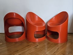 Set od Three Children’s Tub Chairs Gigaplast, Space Age, Italy, 1970s