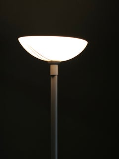 1970s Italian Murano Glass Dimmable Torchiere Floor Lamp