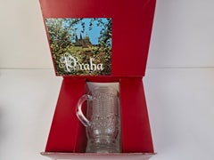 Vintage Bohemia Glass Pitcher Set, Czechoslovakia, 1970s