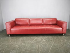 Wittmann Oversized-Lounge-Sofa aus rotem Leder, Österreich, 2000er Jahre
