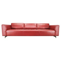 Wittmann Oversized-Lounge-Sofa aus rotem Leder, Österreich, 2000er Jahre