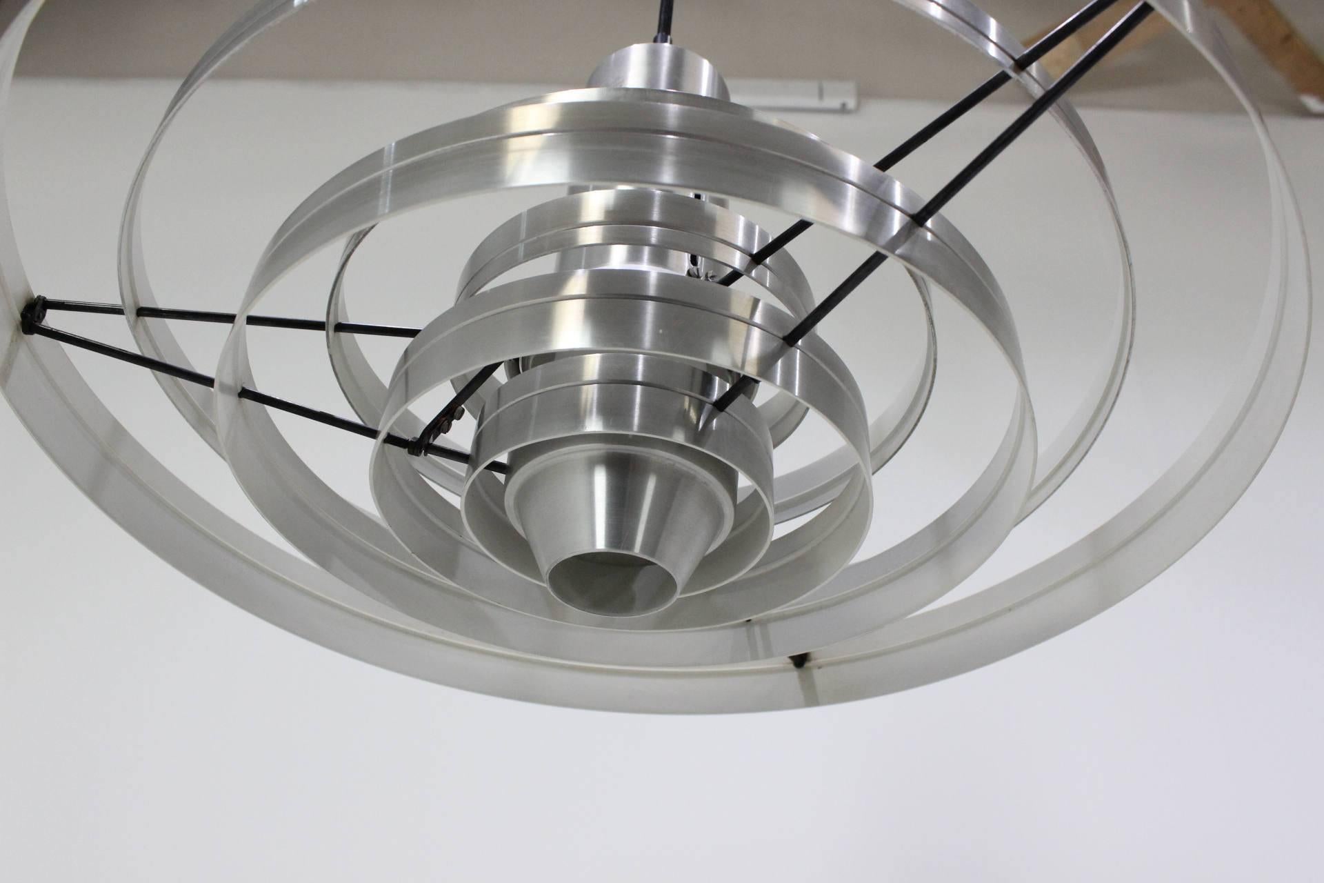 Mid-20th Century Fibonacci Aluminium Pendant Lamp by Sophus Frandsen for Fog & Mørup