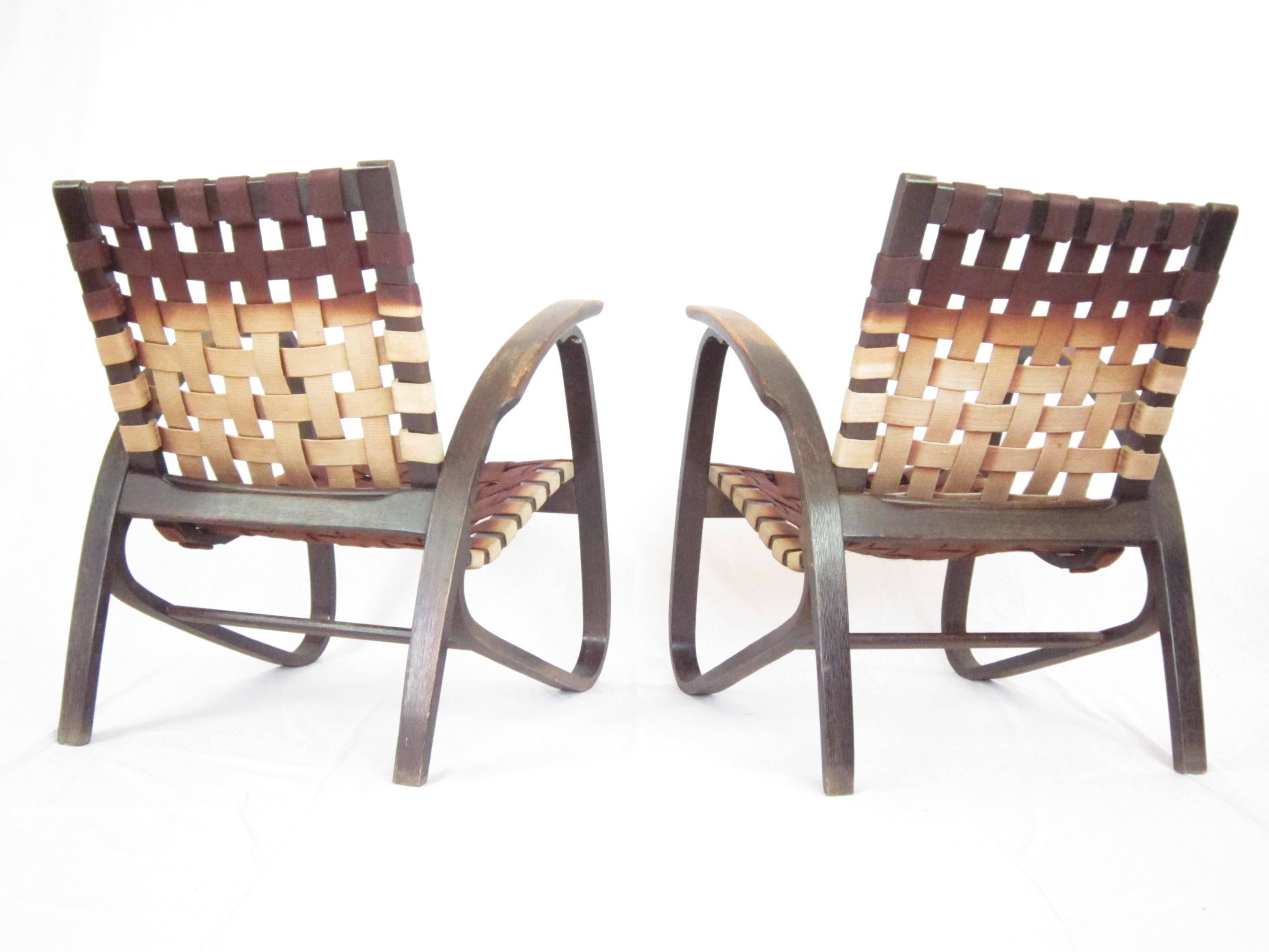 Pair of Bentwood Easy Chairs by Jan Vanek in Original Condition 1