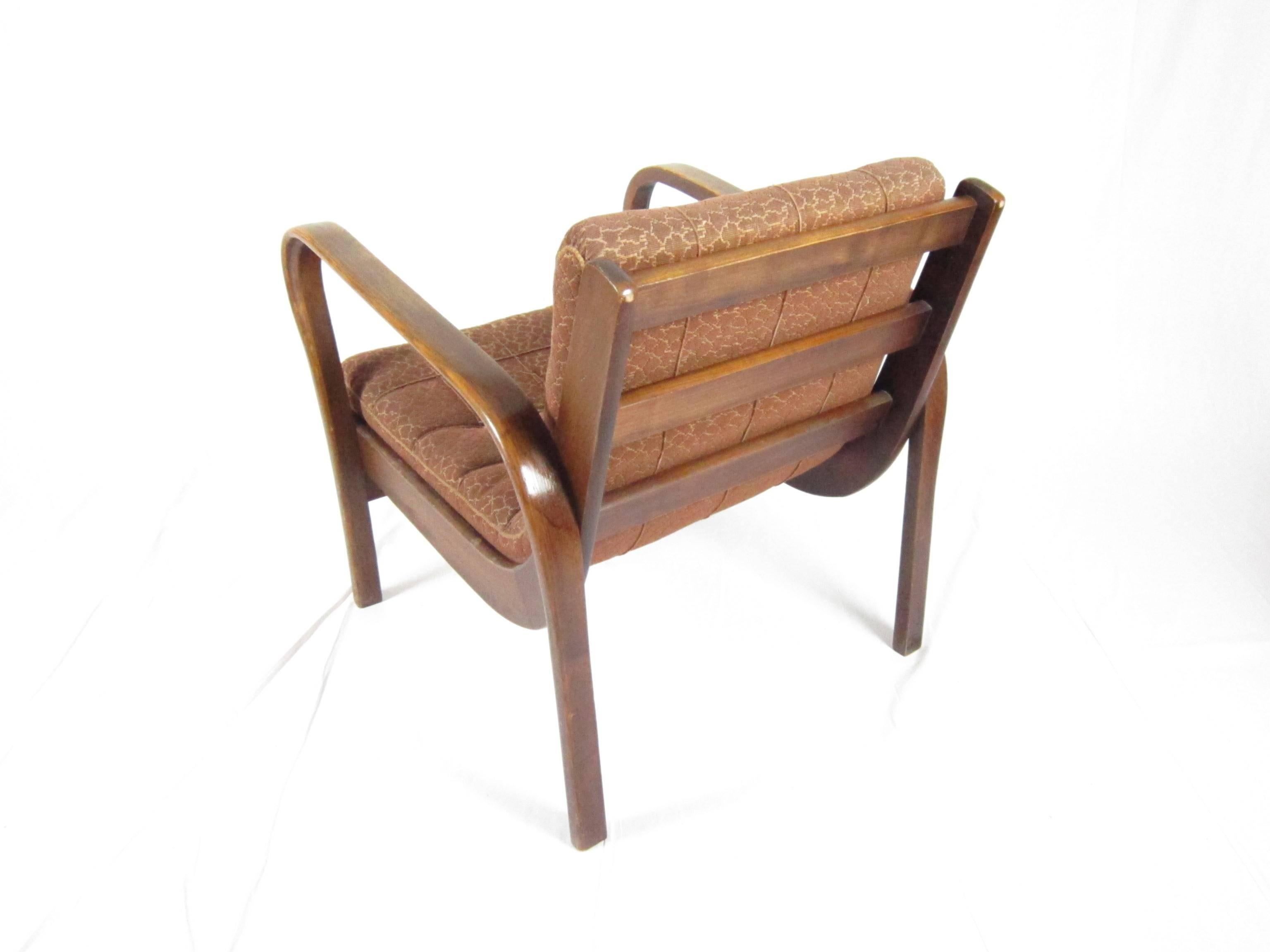 Art Nouveau 1940s Lounge Chair by Karel Kozelka & Antonin Kropacek