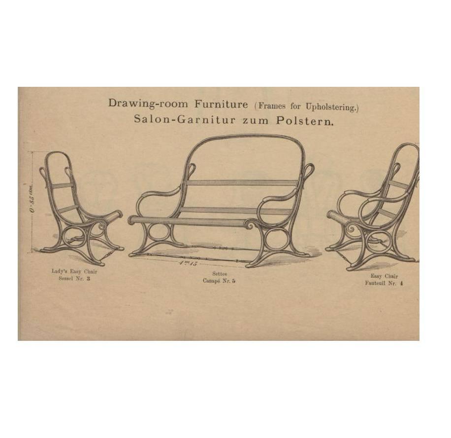 Art Nouveau Ladys Easy Chair Thonet Nr.3, circa 1888