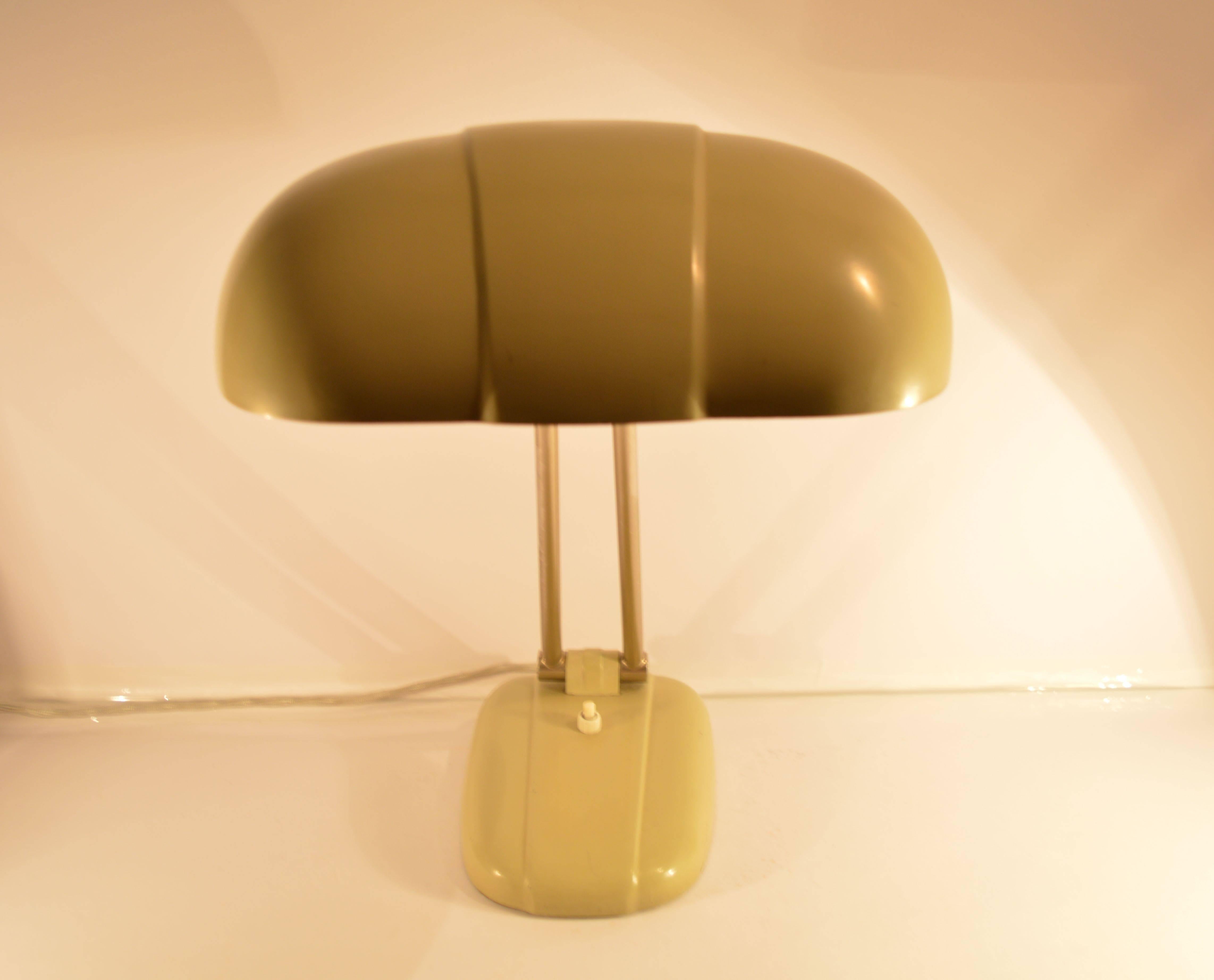 Lacquered Swiss Table Lamp by Siegfried Giedion for BAG Turgi, 1930s