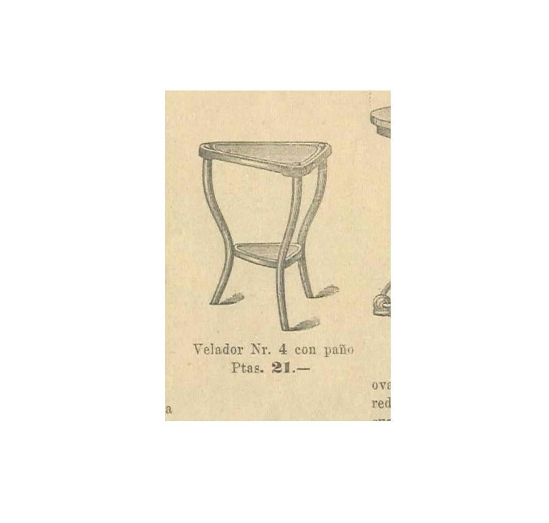 Austrian Triangular Table Thonet Nr.4, circa 1891