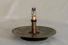 Frutero de tubo de electrones y platillos de tambor