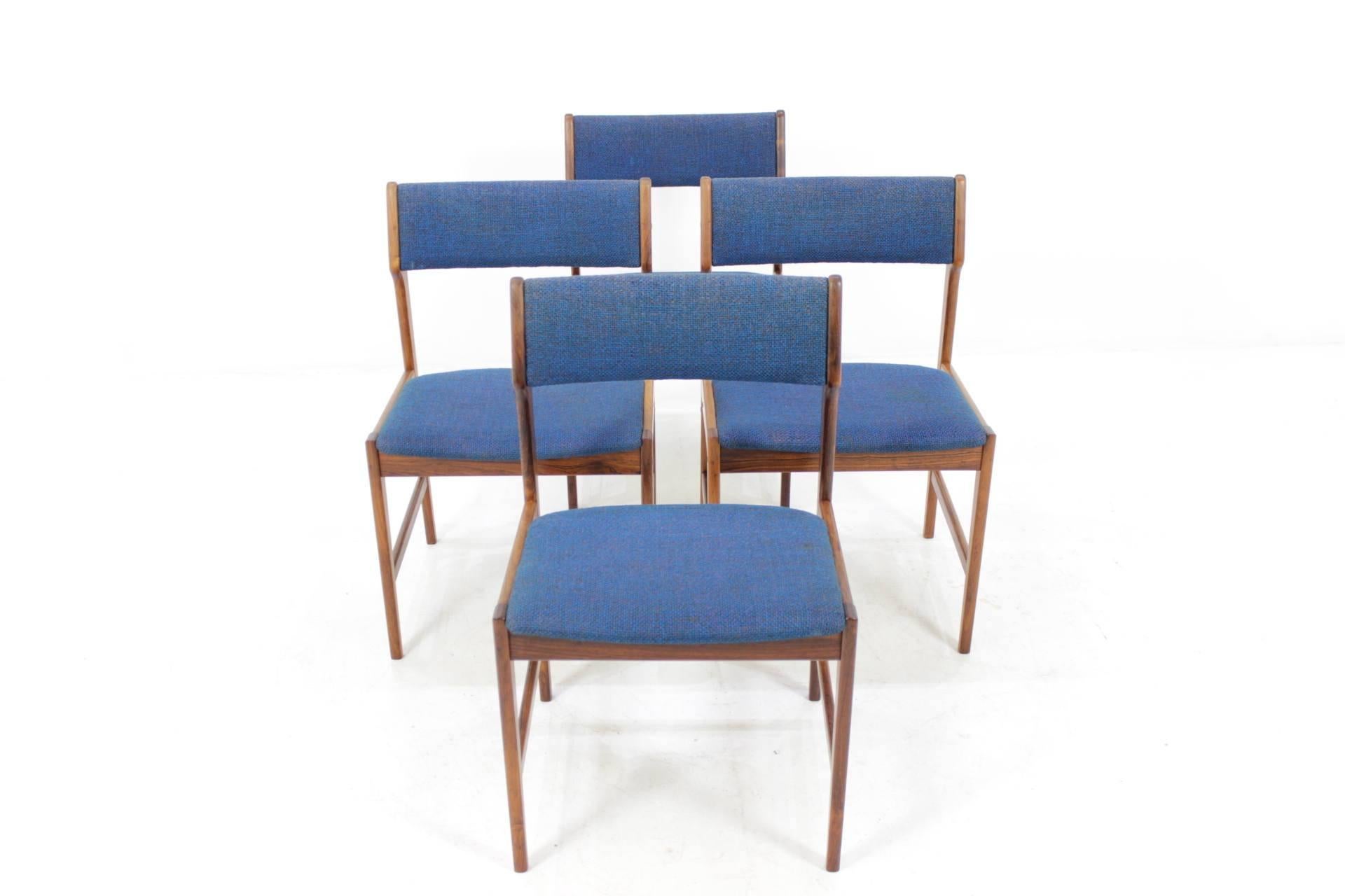 Scandinavian Modern Set of Four Scandinavian Palisander Dining Chair, circa 1960