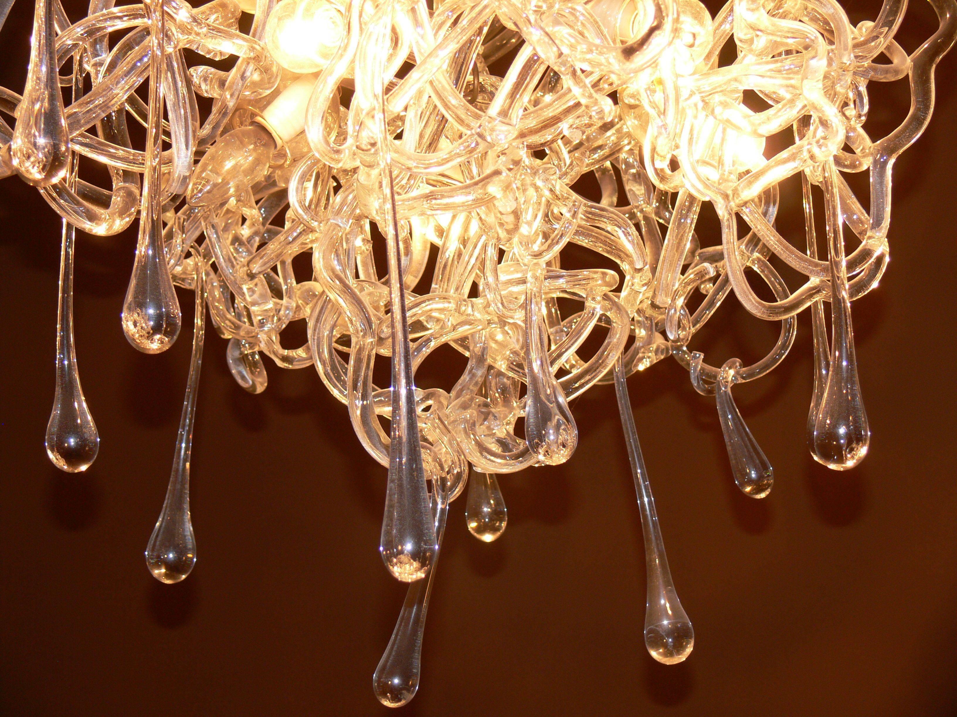 Mid-20th Century Pair of René Roubíček Design Chandeliers