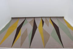 Big Modernist Geometric Kilim Carpet, A. Kybal