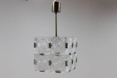 Set of four glass design pendants/chandeliers - Czechoslovakia