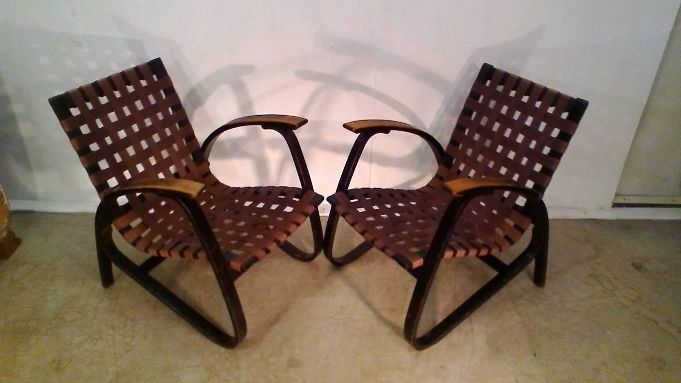 Autre Ensemble de fauteuils en bois de hêtre courbé, design Jan Vank, années 1930 en vente