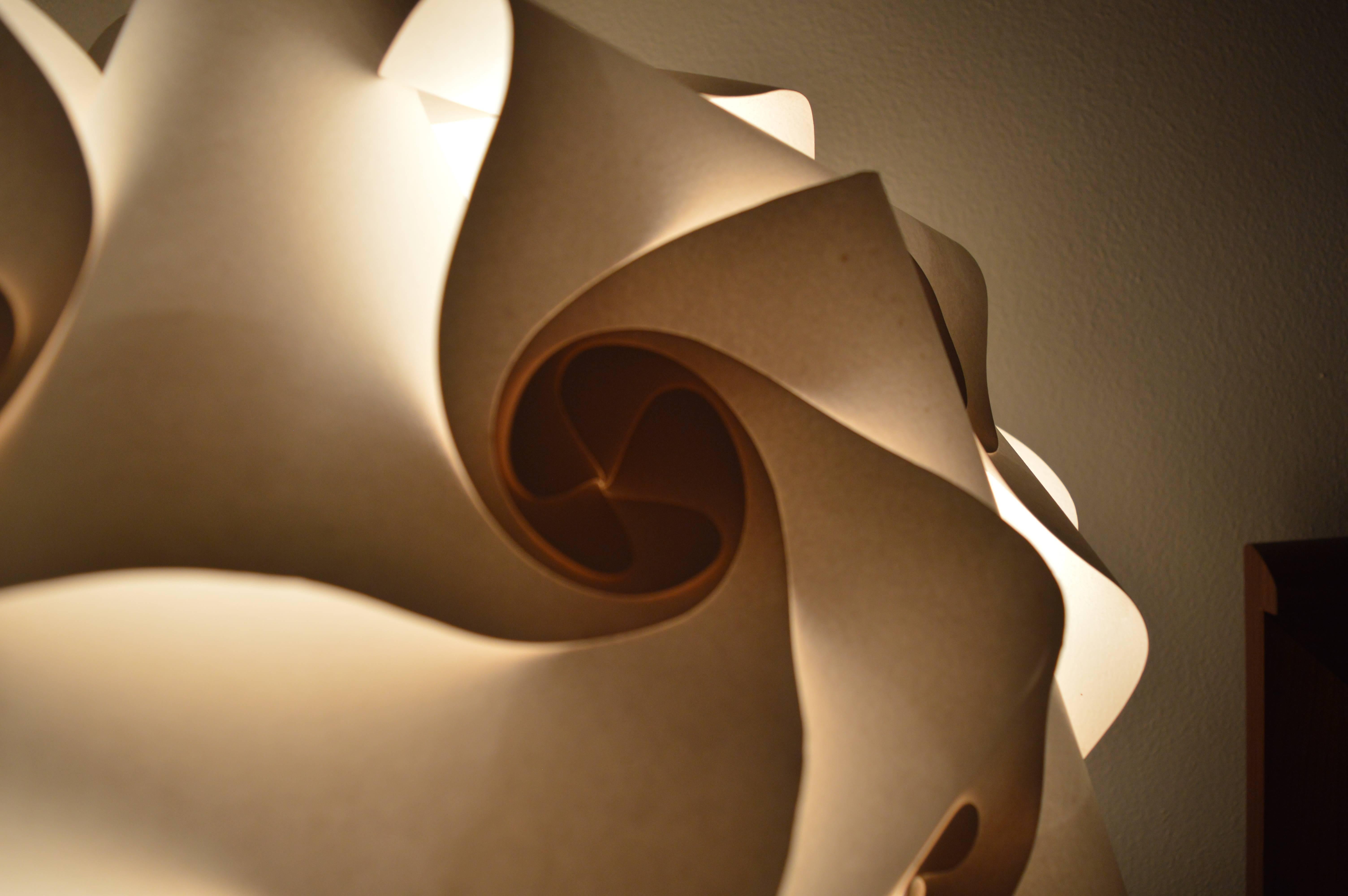 Plastic Midcentury Pendant Light  Designed by Holger Strøm, Denmark, 1970s