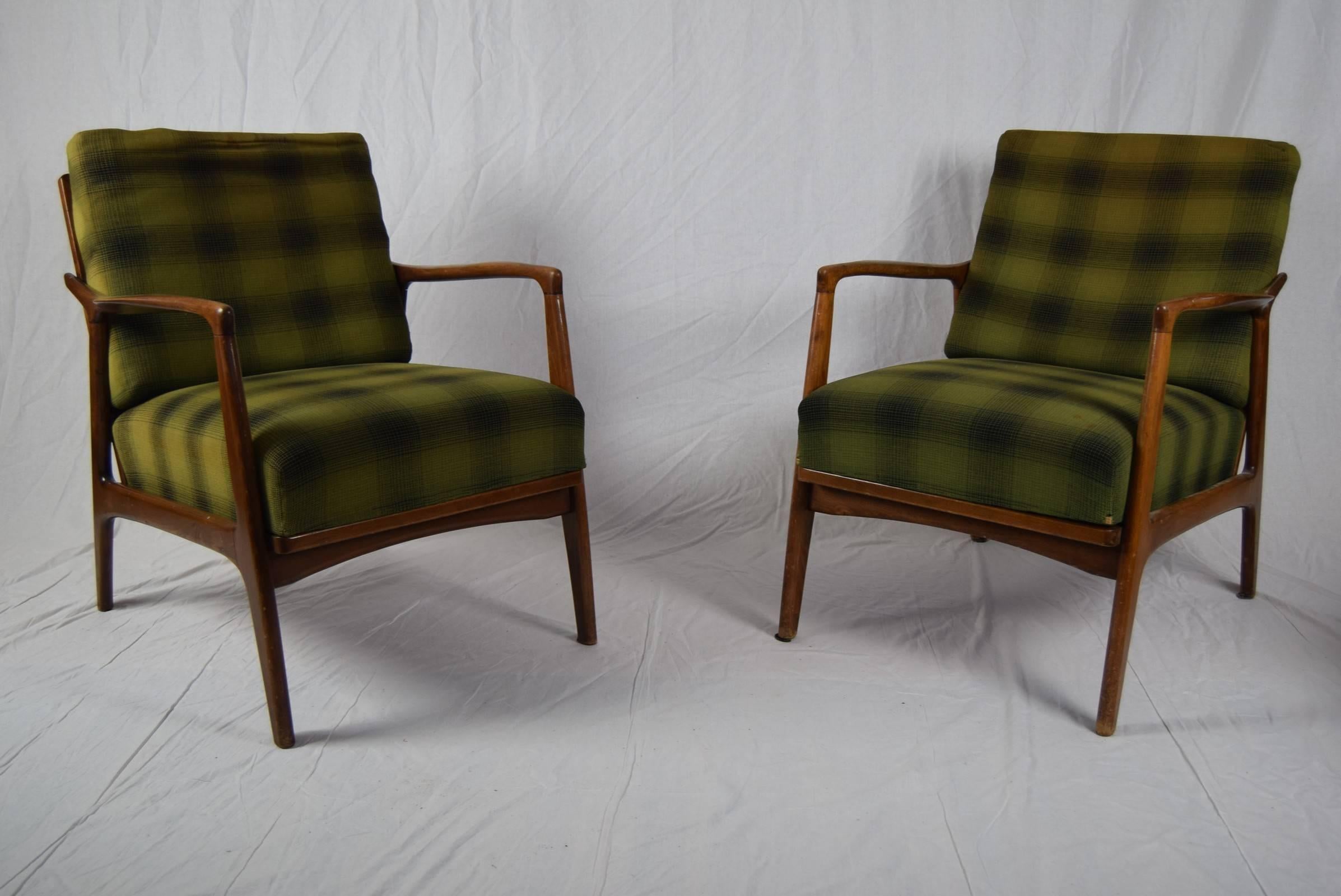 Upholstery Set of Two Danish Armchair, 1960s