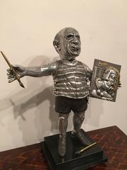 Frank Meisler, Picasso in Bronze, Silver and Gold-Plated, circa 2005