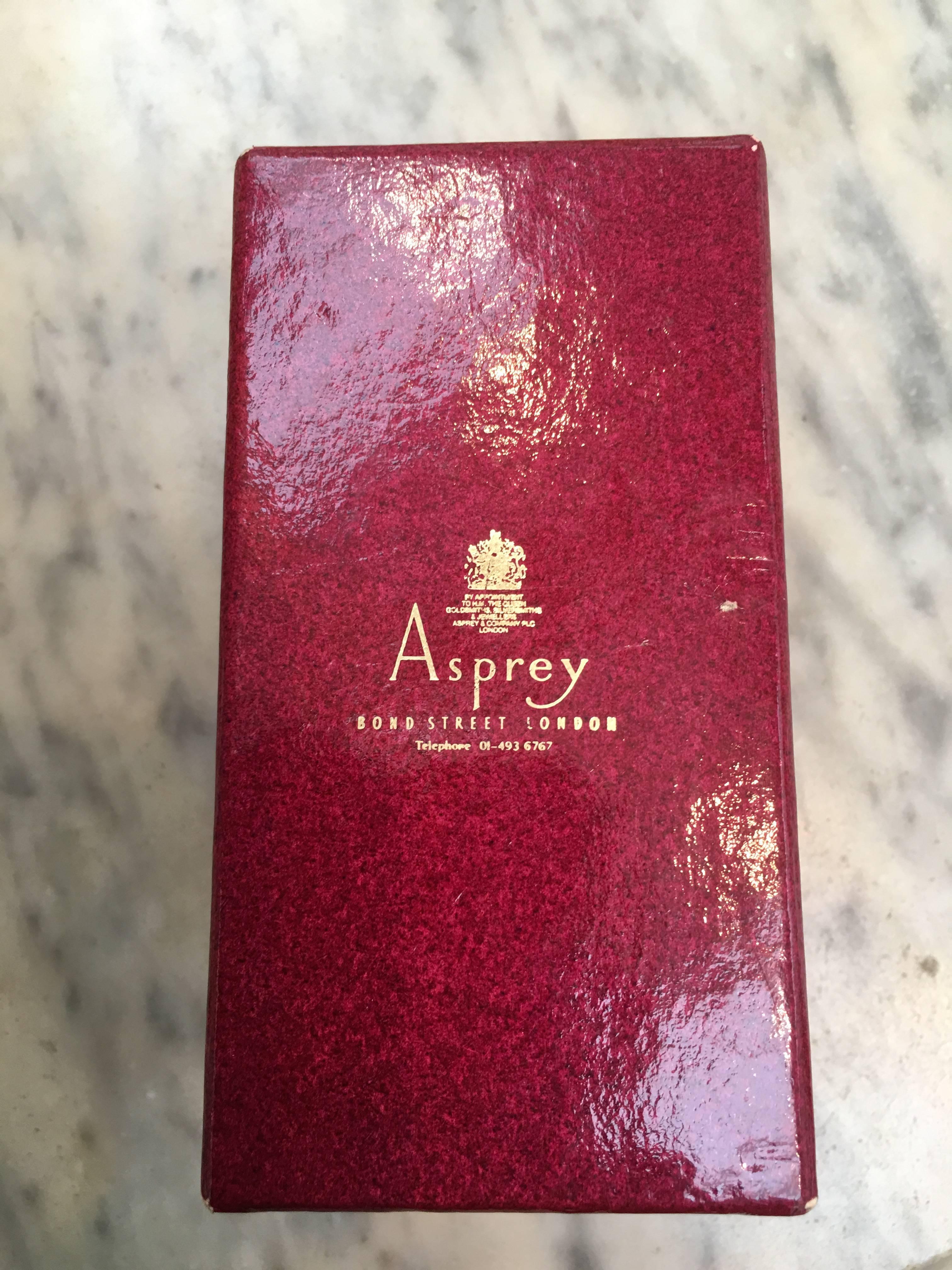Asprey of London Solid Silver Champagne Cork Salt and Pepper Pots, Original Box For Sale 6