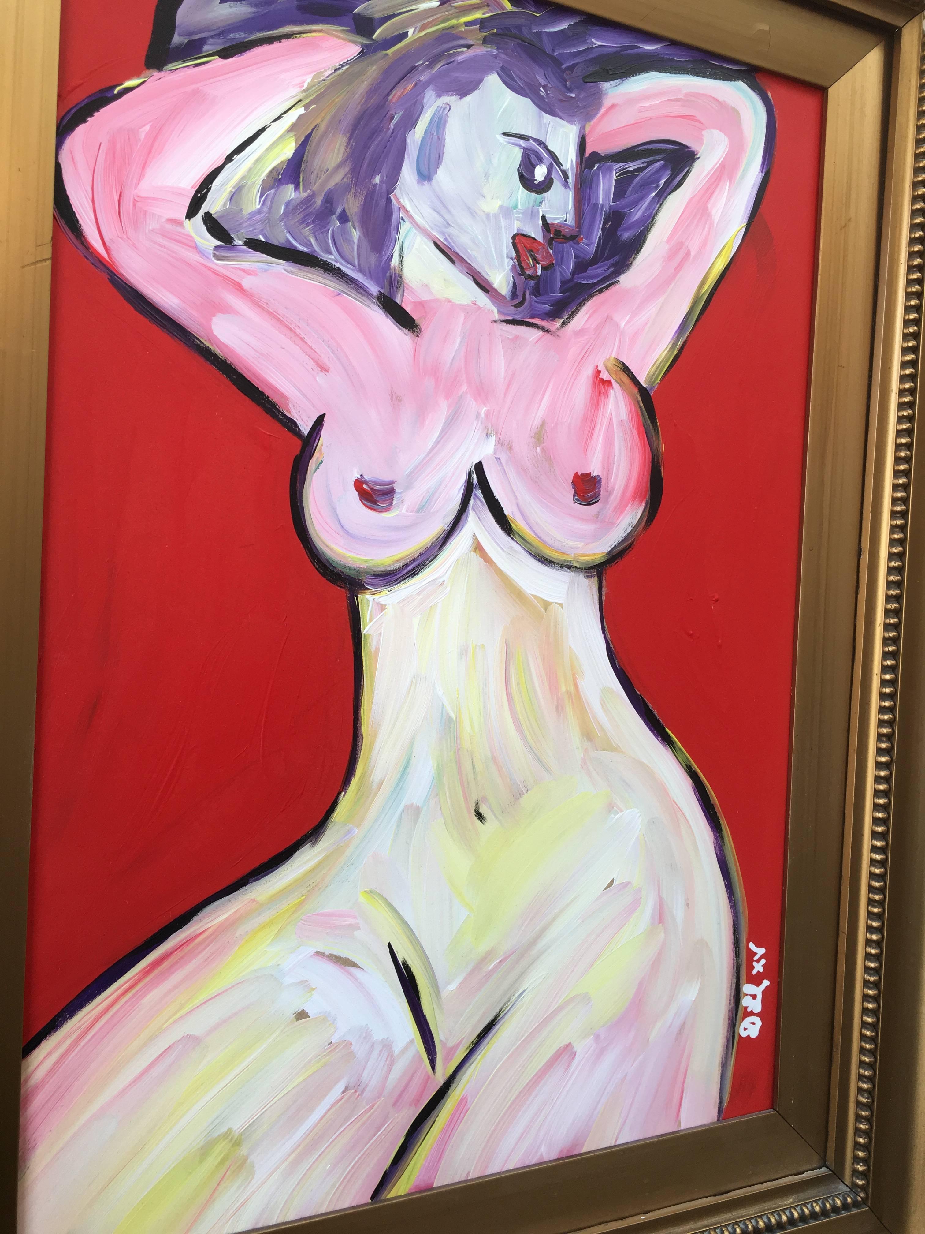 David Harper, Nude 'to Be Beautiful Means to Be Yourself' Original on Board For Sale 3