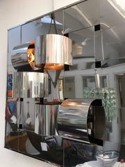 Rare Steel Wall Panel Light by 'Reggiani', circa 1970