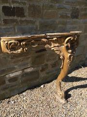 19th Century Gilt Console Table for Restoration