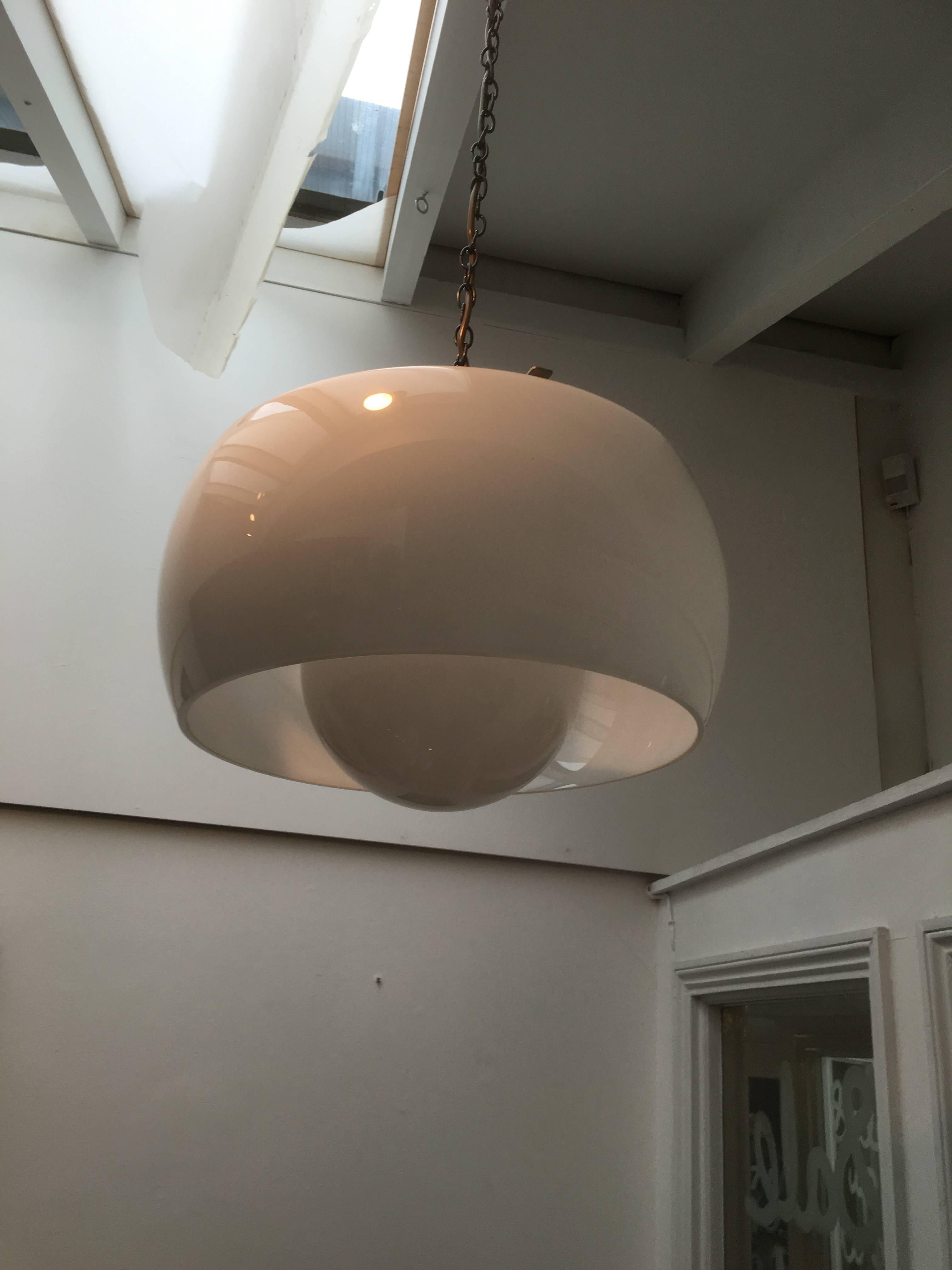 Mid-20th Century Vico Magistretti Omega Ceiling Pendant Light, Milan, circa 1965 For Sale