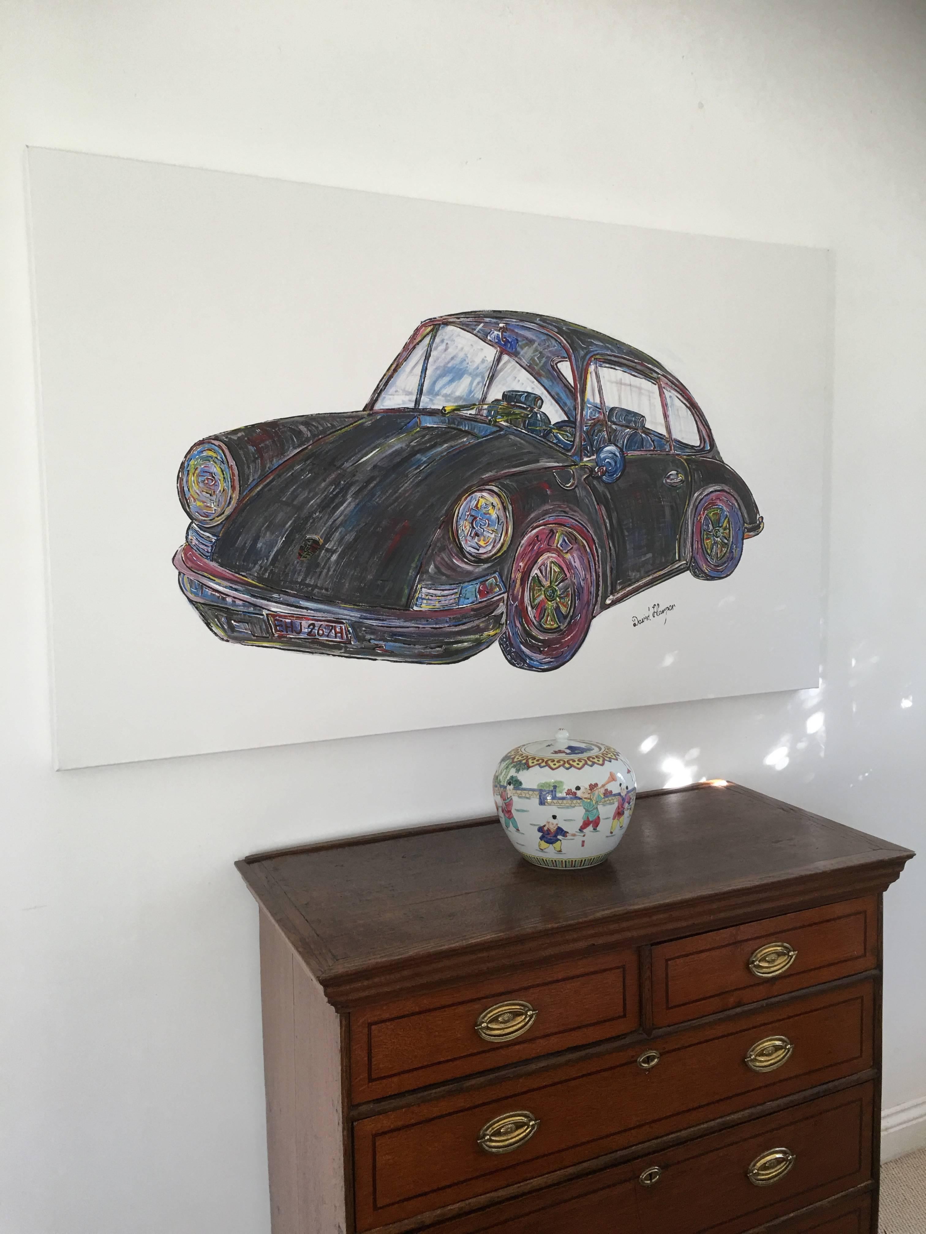 One of my classic car paintings 

My work is in a number of classic car museums and I'm regularly commission to paint for them and for private collectors

This Porsche belongs to Great Escapes Classic Car Hire in England, who, after I drove the