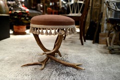 Very Unusual Hunting Pouf, France, Late 19th Century