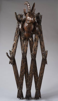 Coat Racks in Carved Wood, France, Savoy, 19th Century