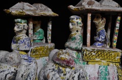 Pair of Statues, Carved Wood Representing Elephants, India, 17th Century