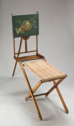 Rare Small Easel Used for Outside Folding, France, 19th Century