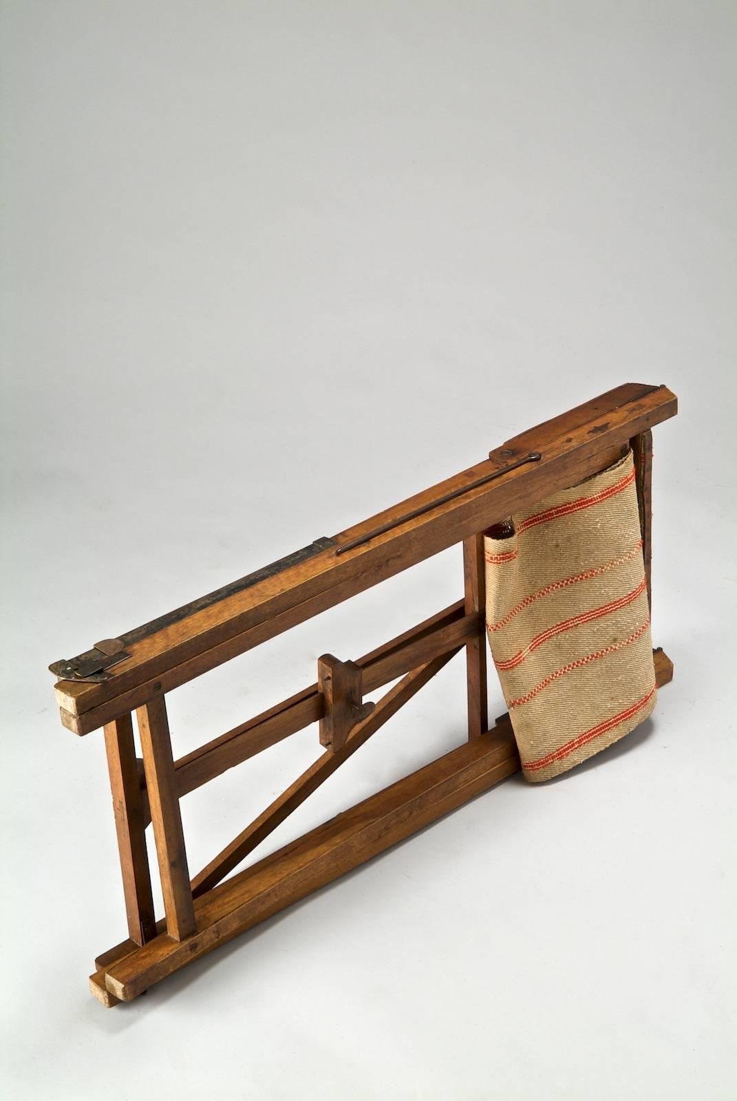 French Rare Small Easel Used for Outside Folding, France, 19th Century For Sale