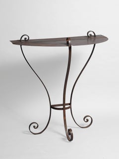 Important and Rare Metal Conservatory Console, France 19th Century