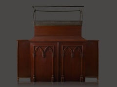 Double-Sided Office in Neo-Gothic Style, England, circa 1840