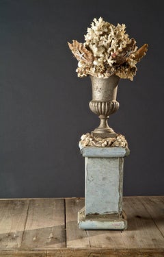 Medici Vase in Cast Iron on Rectangular Base Painted in Sheet Metal, France XIX
