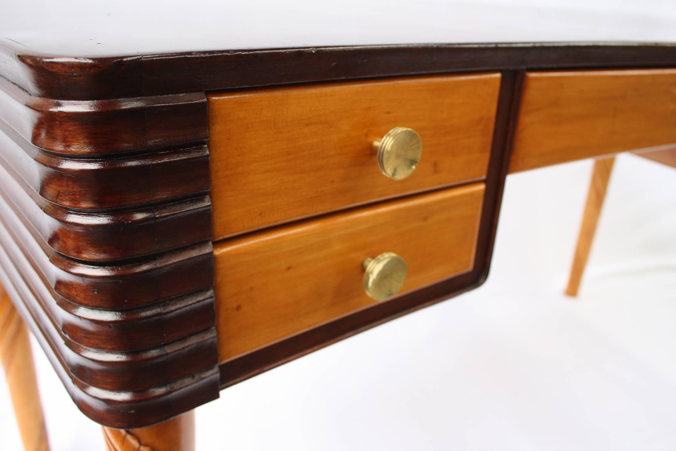 Maple 1950, Paolo Buffa, Walnut Desk