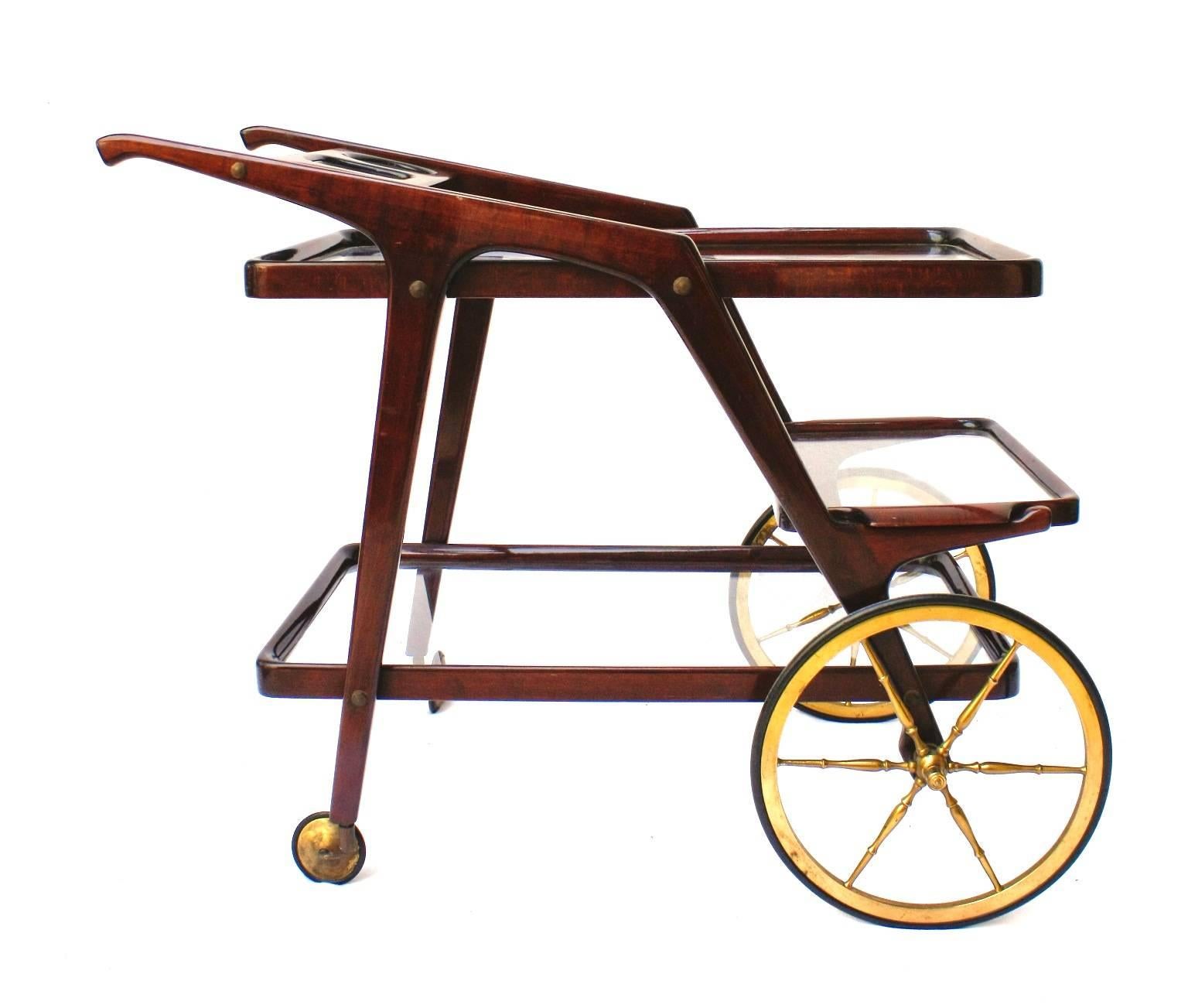 Cesare Lacca Serving Cart, 1950 In Good Condition For Sale In Torino, Piemonte
