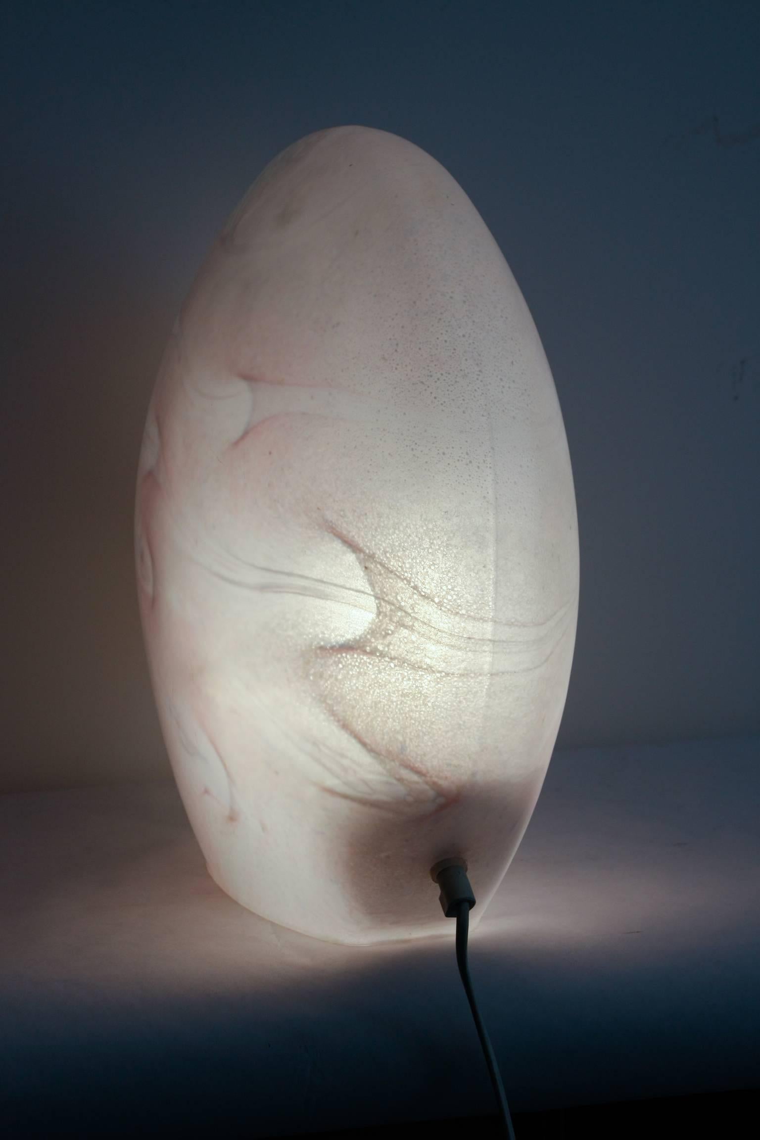 1970, Murano, Blown Glass Table Lamp In Good Condition For Sale In Torino, Piemonte