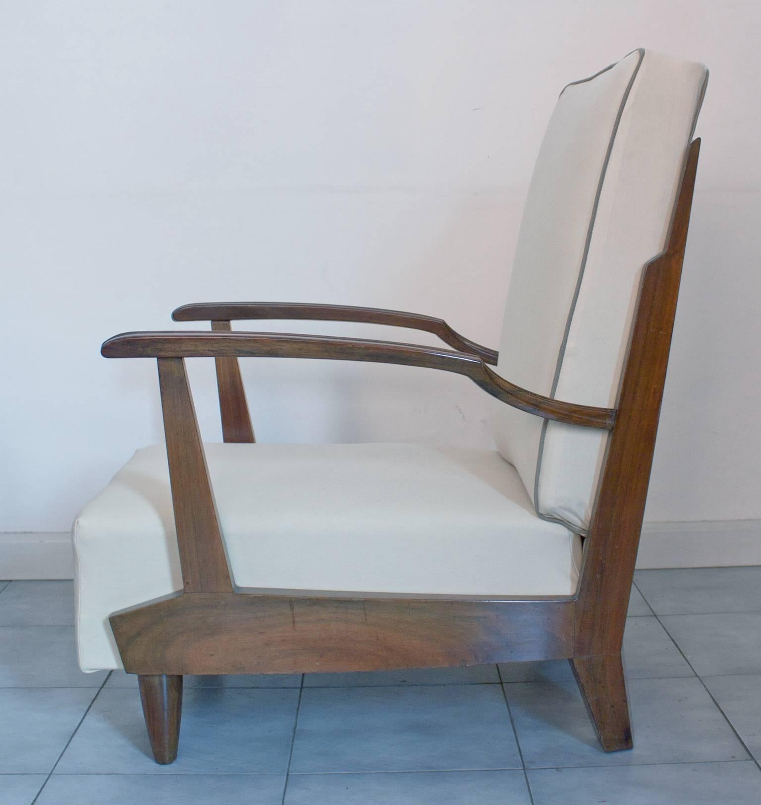 Italian Giacomo Cometti Attributed, Two Armchairs For Sale