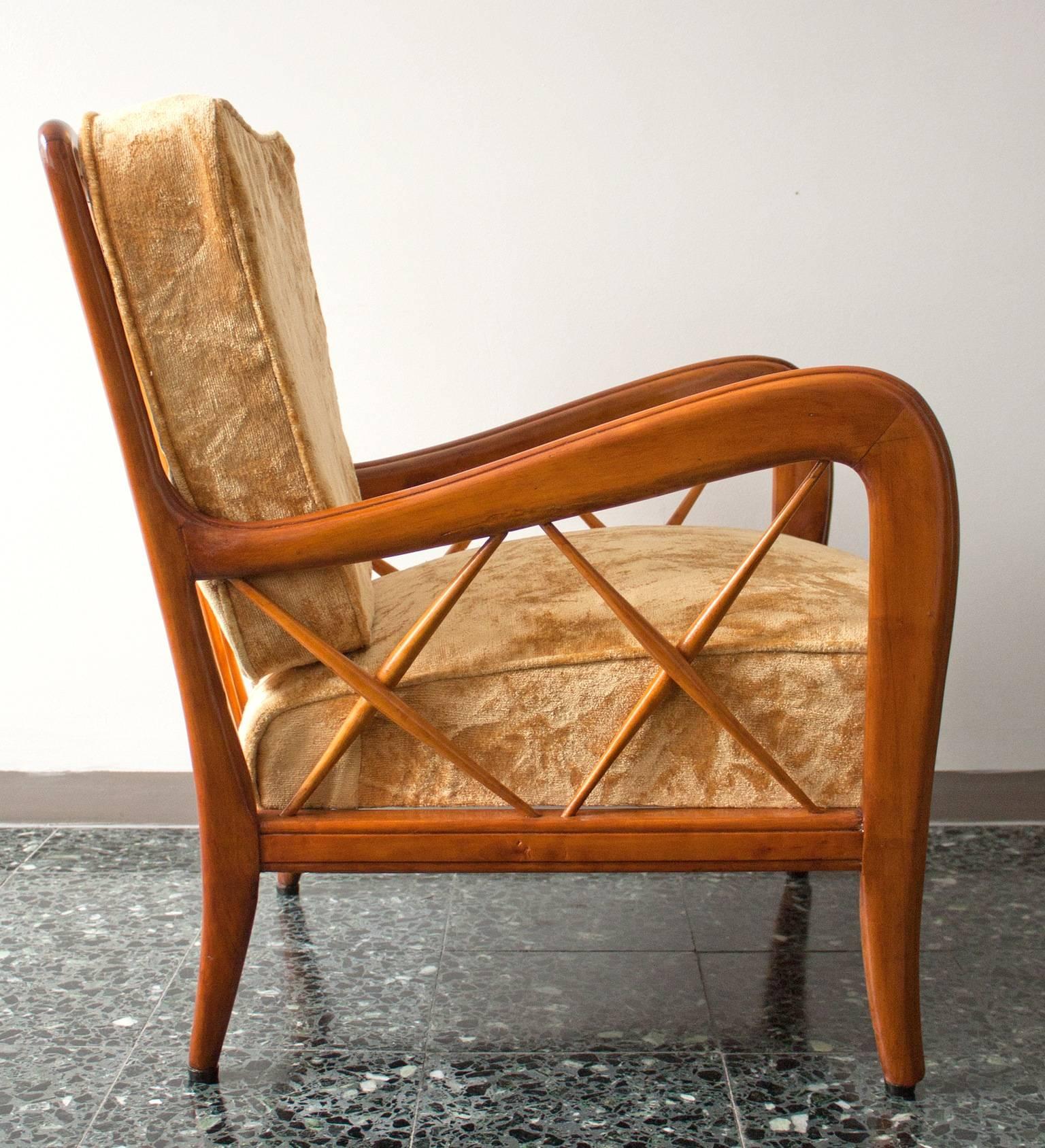 Italian 1940, Paolo Buffa, Two Armchairs For Sale