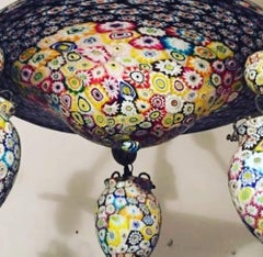 Fratelli Toso, Beautiful and Rare Murrine Chandelier