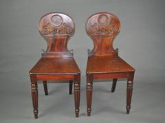 Fine Pair of Regency Hall Chairs