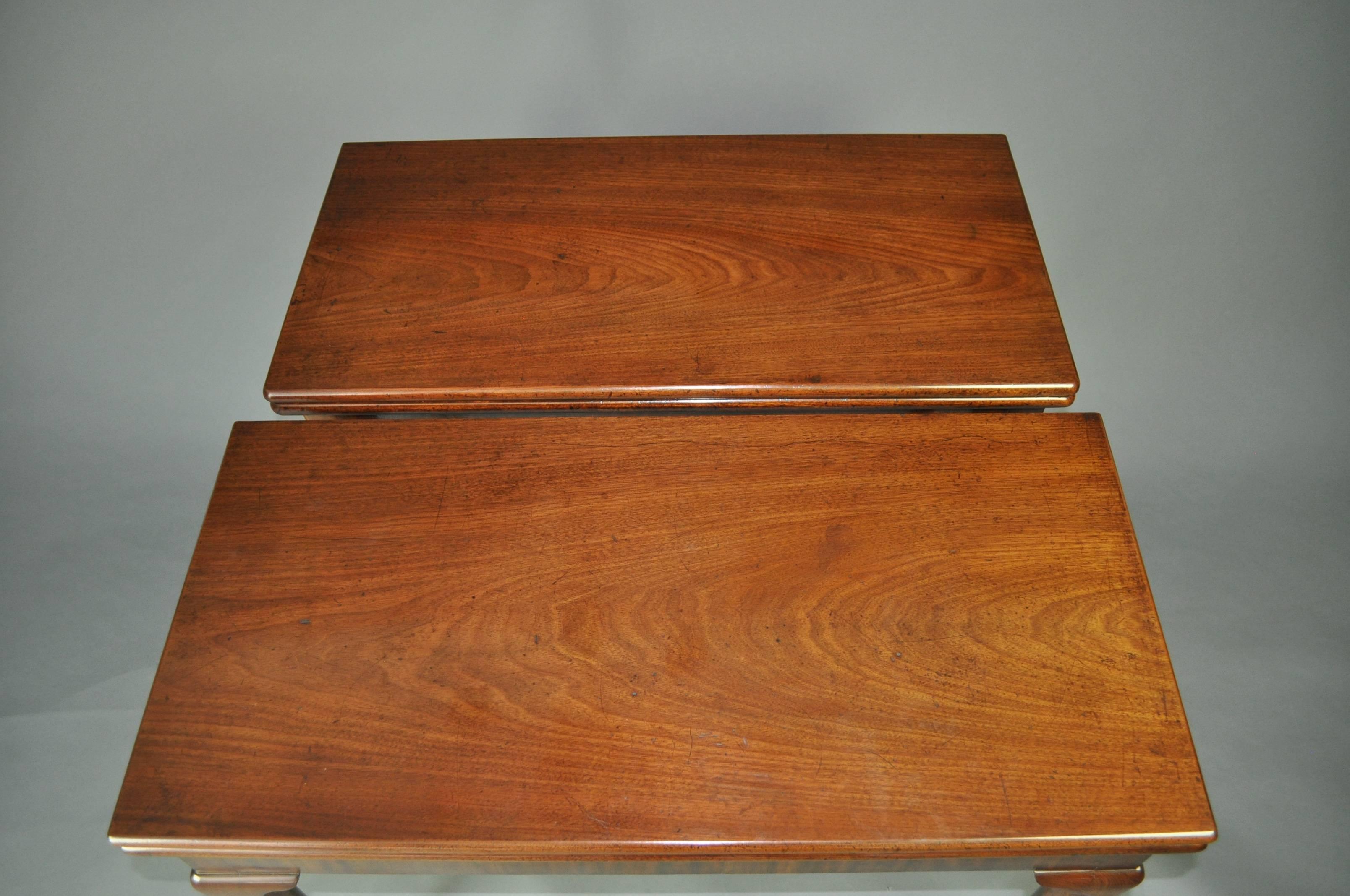 George II Matched Pair of Mid-18th Century Mahogany Card Tables For Sale