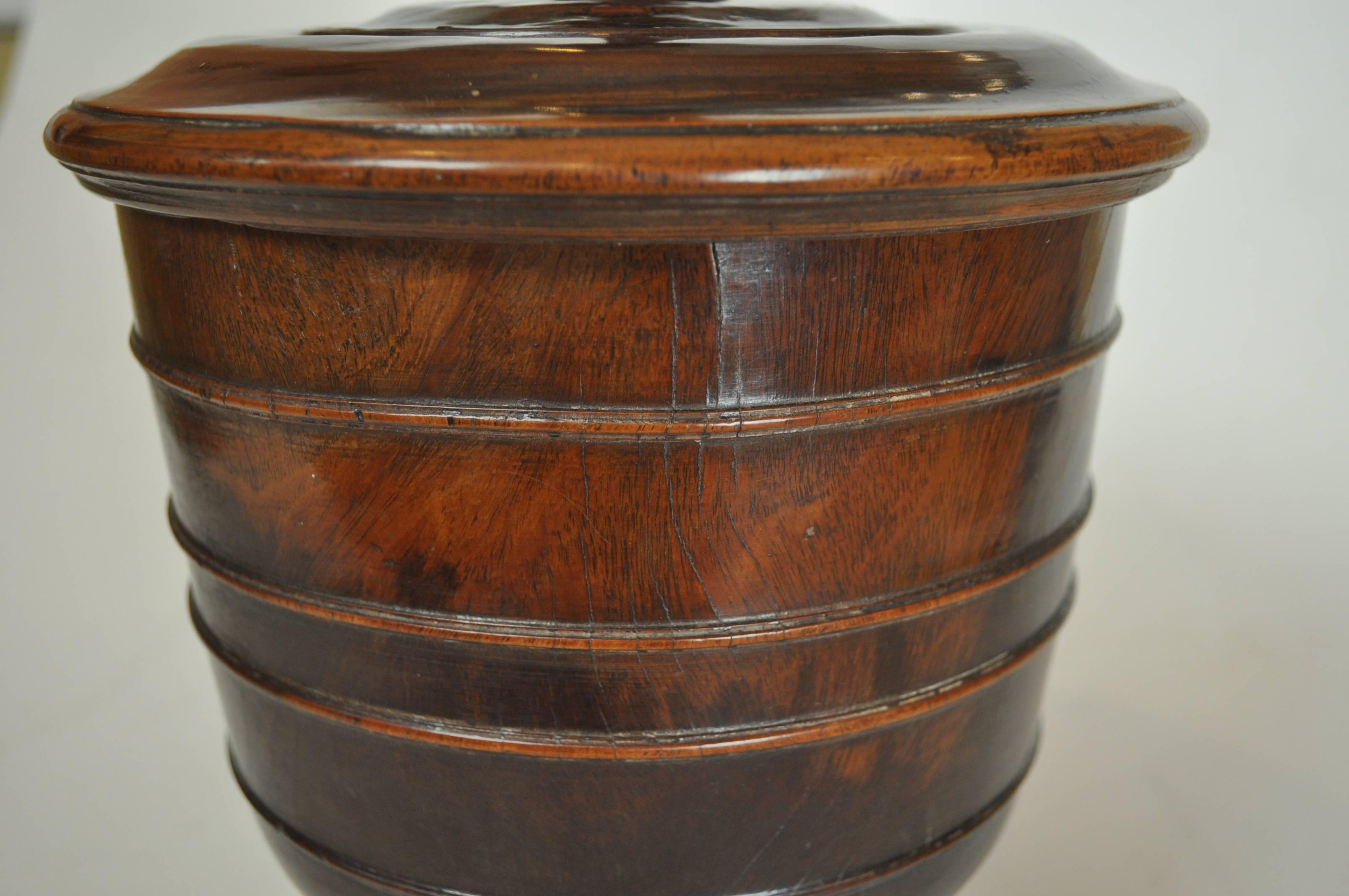 British 17th Century Lignum Treen Wassail Bowl For Sale