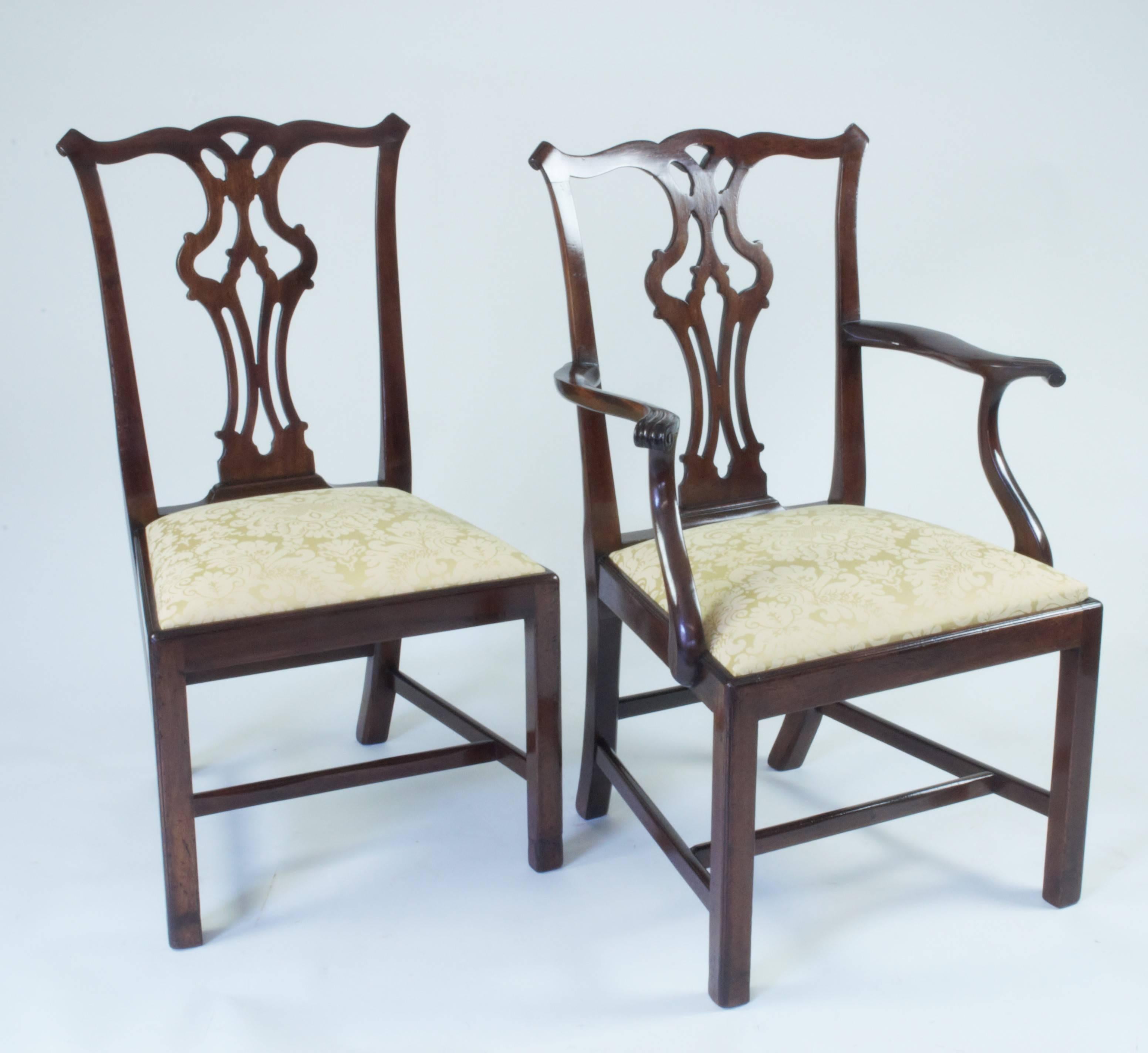 Mahogany Set of Eight Dining Chairs