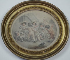 Pair of Stipple Engravings of Children Playing