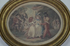 Stipple Engraving of Children Playing