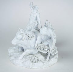 Large Parianware Group "Abduction of Europa by Zeus as a Bull"