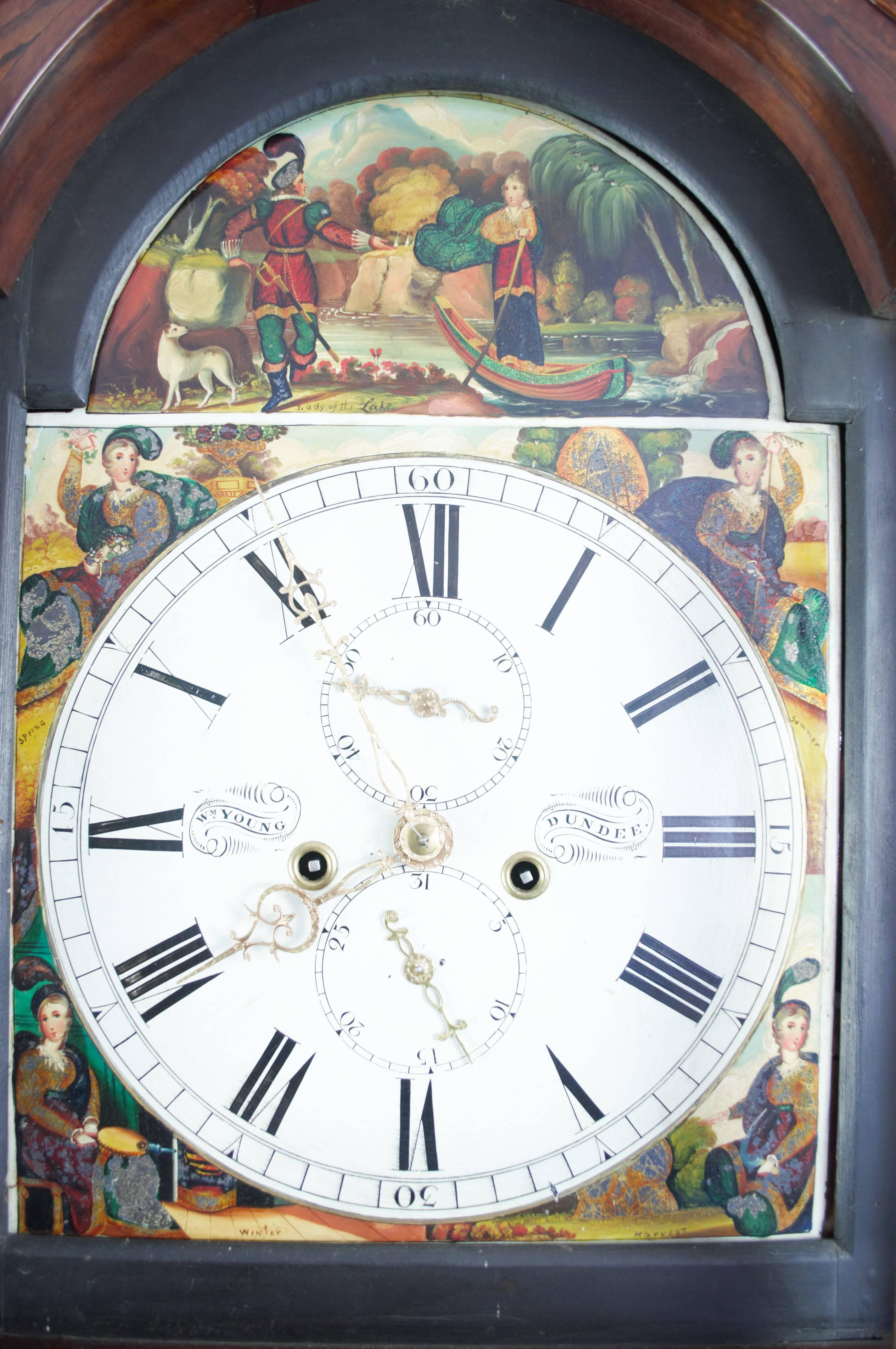 Mahogany Scottish Longcase Clock by William Young, Dundee For Sale